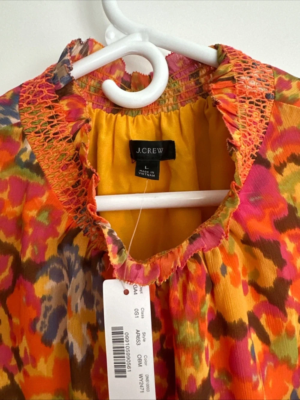 NWT JCrew Mutli color chiffon dress